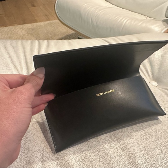 Saint Laurent flat top sunglasses with silver accent - Picture 7 of 7